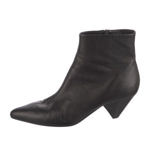 Vince Leather Ankle Boots, coned heels